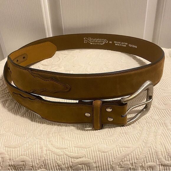 EUC Nocona Western leather Brown Tan Belt Size XXL Rodeo Cowboy - Picture 1 of 5